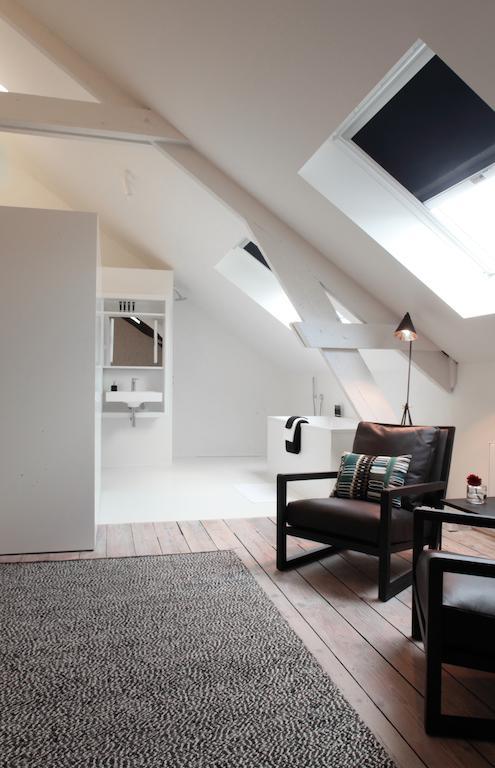 Maison Nationale City Flats & Suites Amberes Habitación foto A modern attic apartment